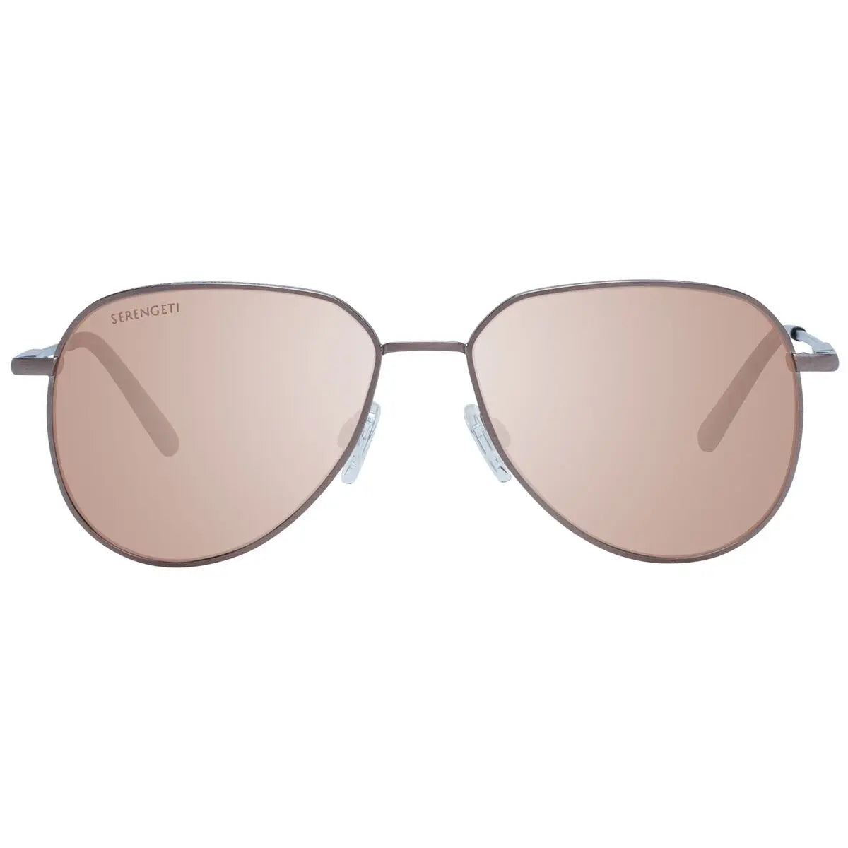 SS544001 sunglasses front view, pale rose lenses with Serengeti logo on arms