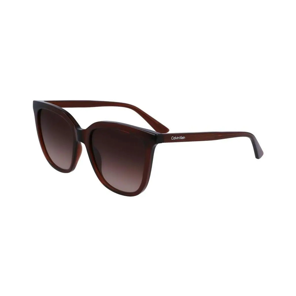 Women's sunglasses CK23506S: dark brown cat-eye frames with tinted lenses
