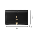 Aspen Black travel wallet with gold-tone clasp and contrast stitching