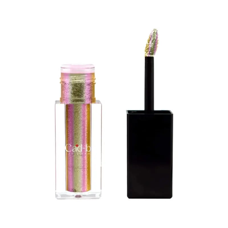 Eye & Lip Liquid Shimmer SHM07: clear vial with pink-gold glitter and black wand