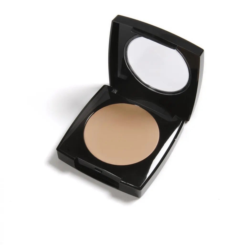 Danyel Mini Concealer Compact Soft Beige, open case with beige concealer pan and mirror