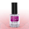 Nail dehydrator prep bottle with black cap and clear liquid