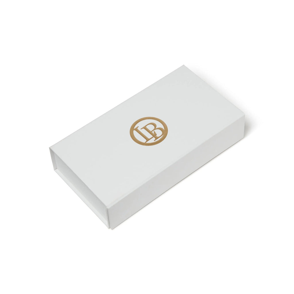 LaBante London branded white gift box for Aspen Black travel wallet
