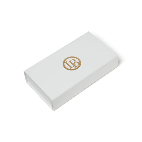 LaBante London branded white gift box for Aspen Black travel wallet