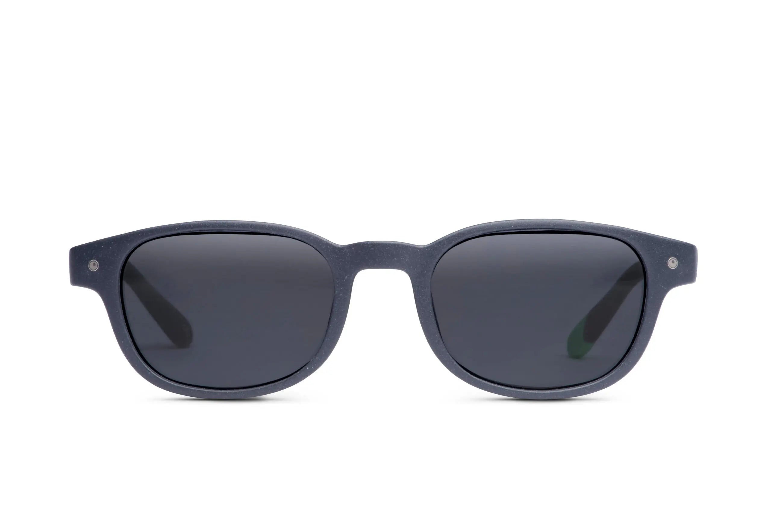 Slate Kara sunglasses with dark lenses and matte dark frame, cat-eye style