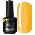 Luxio Dauntless UV-LED Gel in dunkler Flasche, gelber Farb-Swatch
