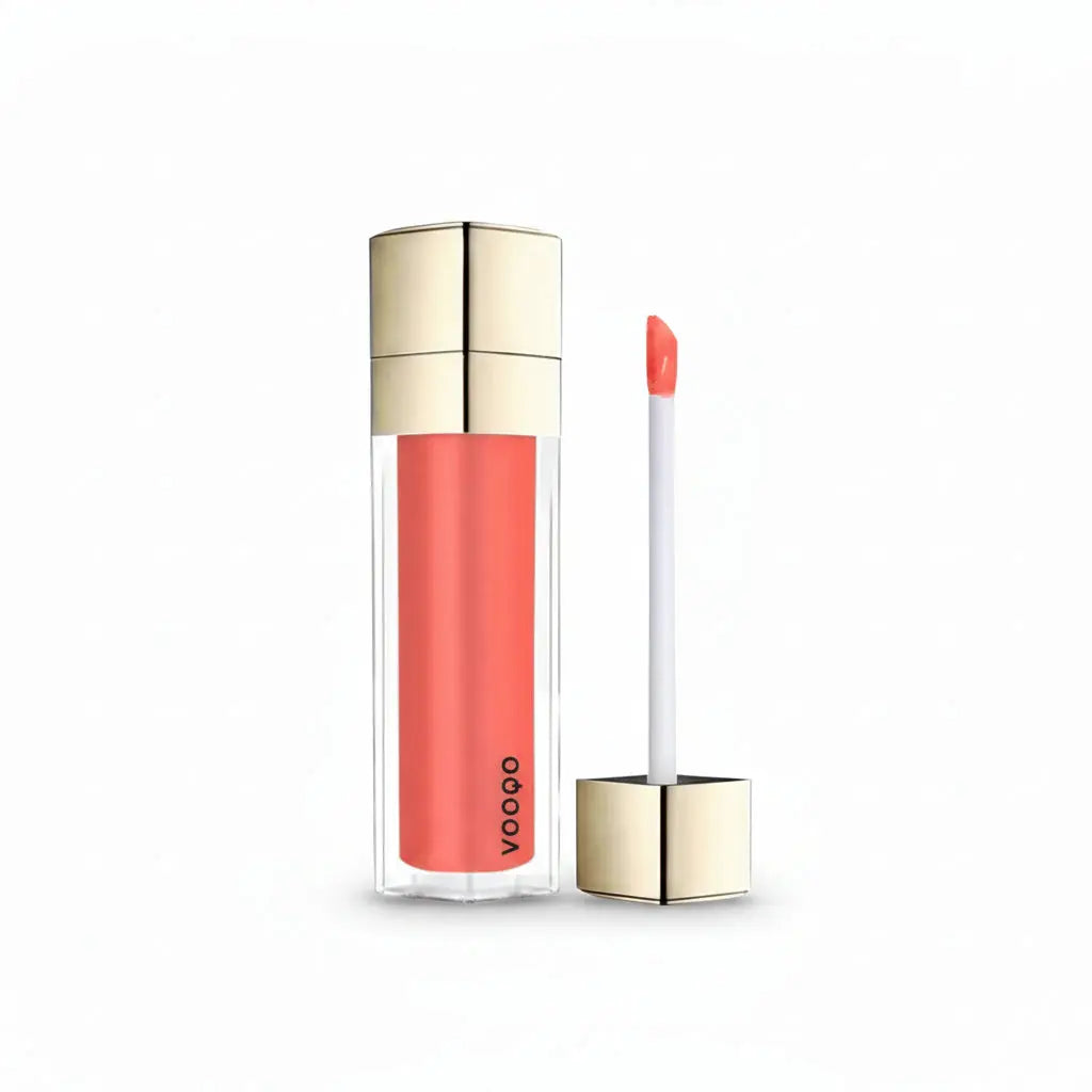 Lipgloss im Glas: Korallrot/Orange, mit Applikator