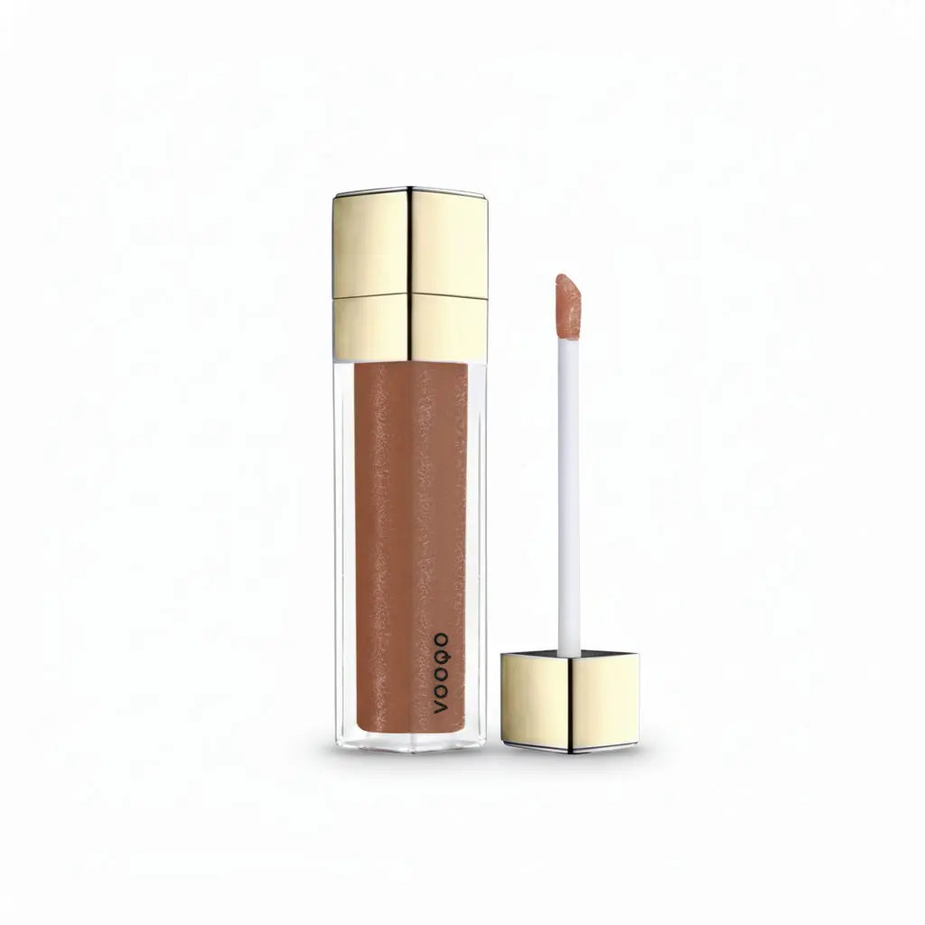 Lipgloss im Glas: bräunlich-rosa Nude, Applikator