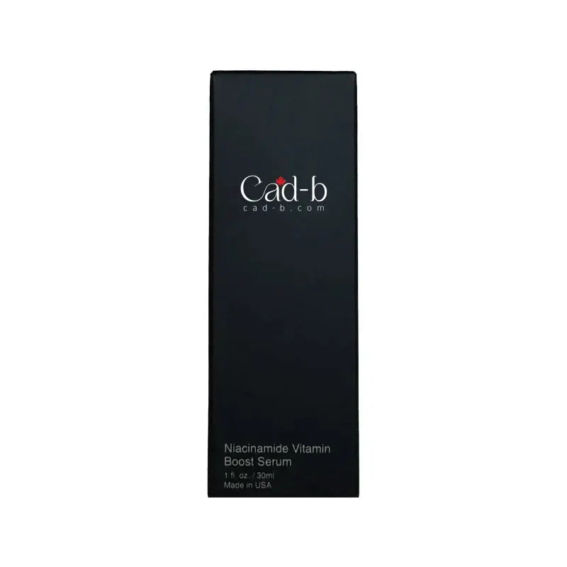 Niacinamide Vitamin Boost Serum (30 ml) box by cad-b, cruelty free vegan