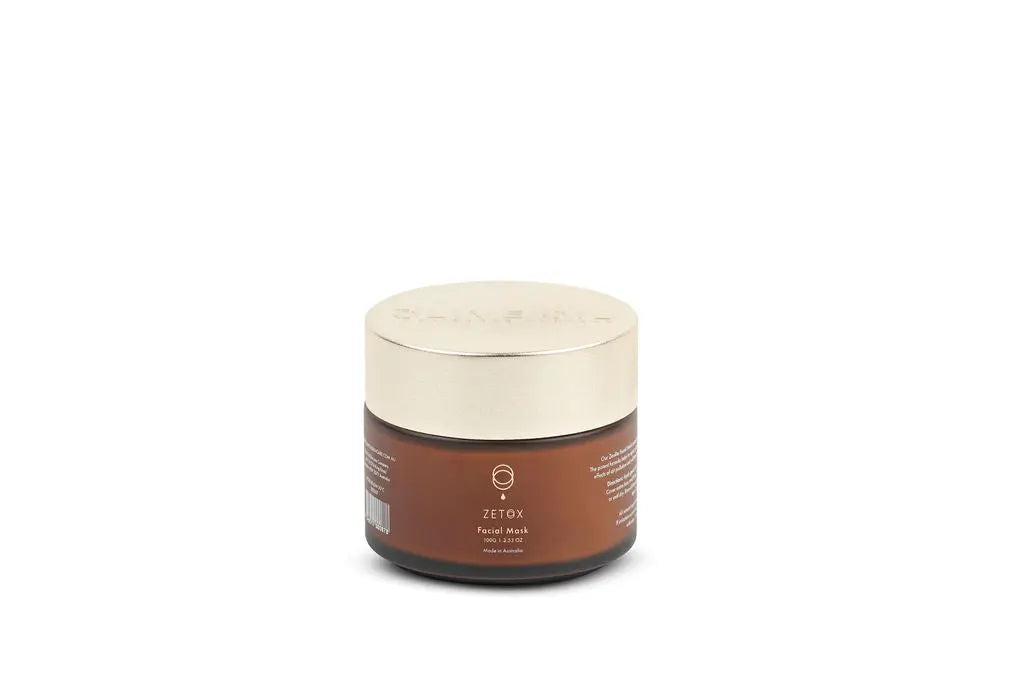 Illuminating Face Clay Mask 100ml jar, front label and cream lid