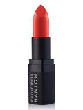 Red lipstick bullet with black tube and cap
