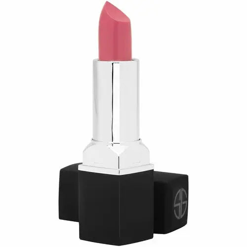 COMPLETE COLOR LIPSTICK in soft rose pink, white and silver tube with black cube base