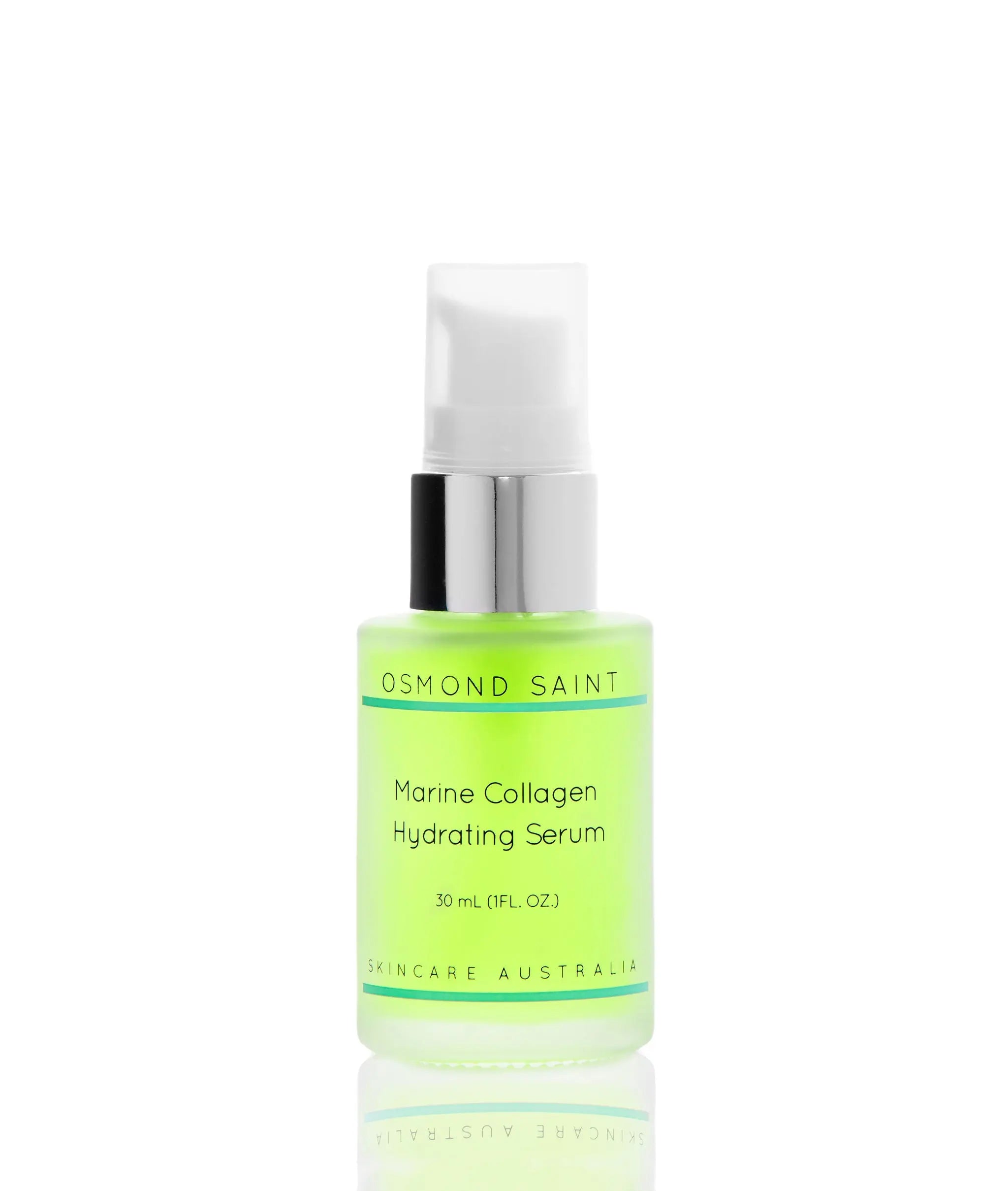 Marine Collagen Hydrating Serum 30 ml, groene fles met zilveren pomp
