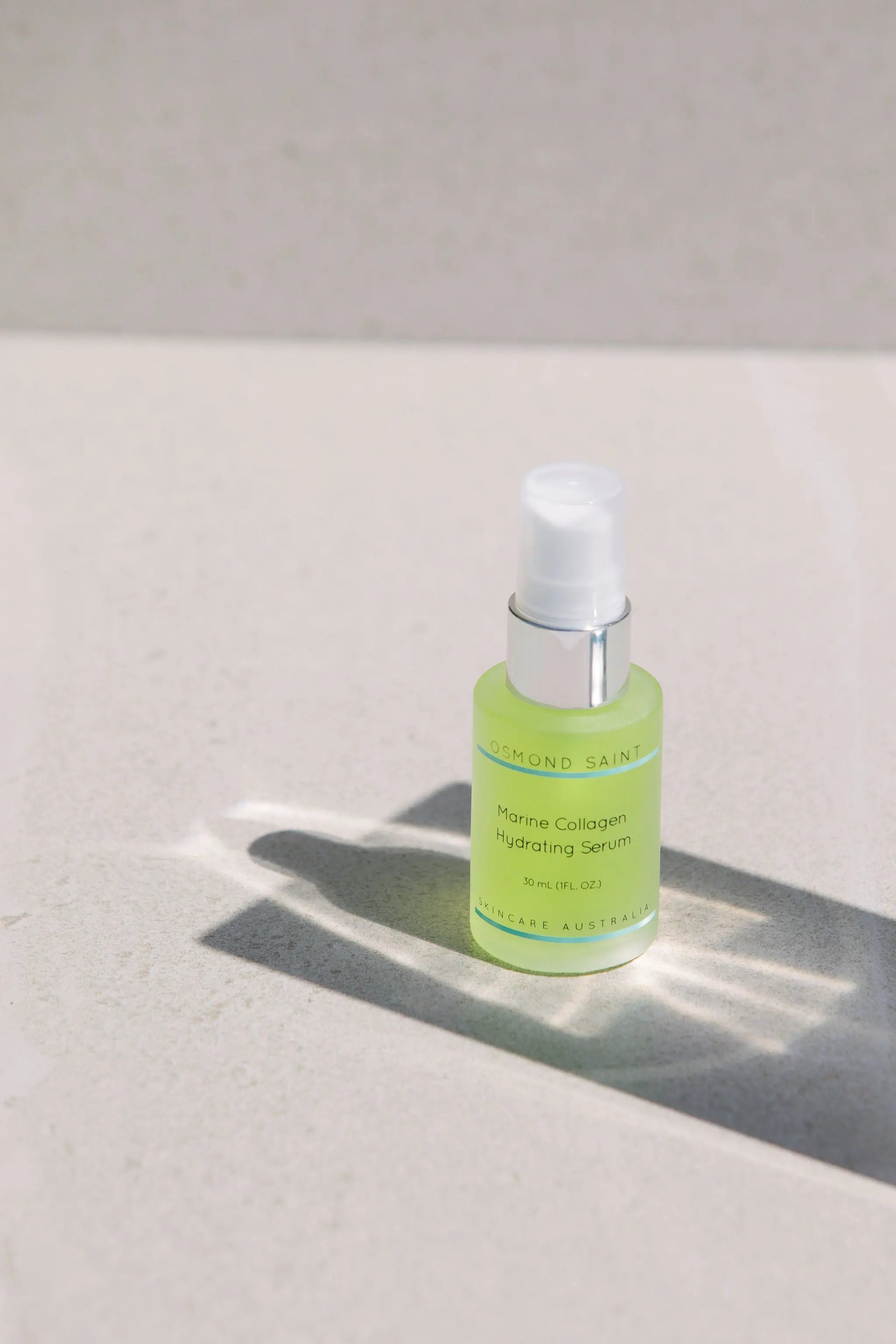 Marine Collagen Hydrating Serum 30 ml, compacte pumpfles met transparante witte dop