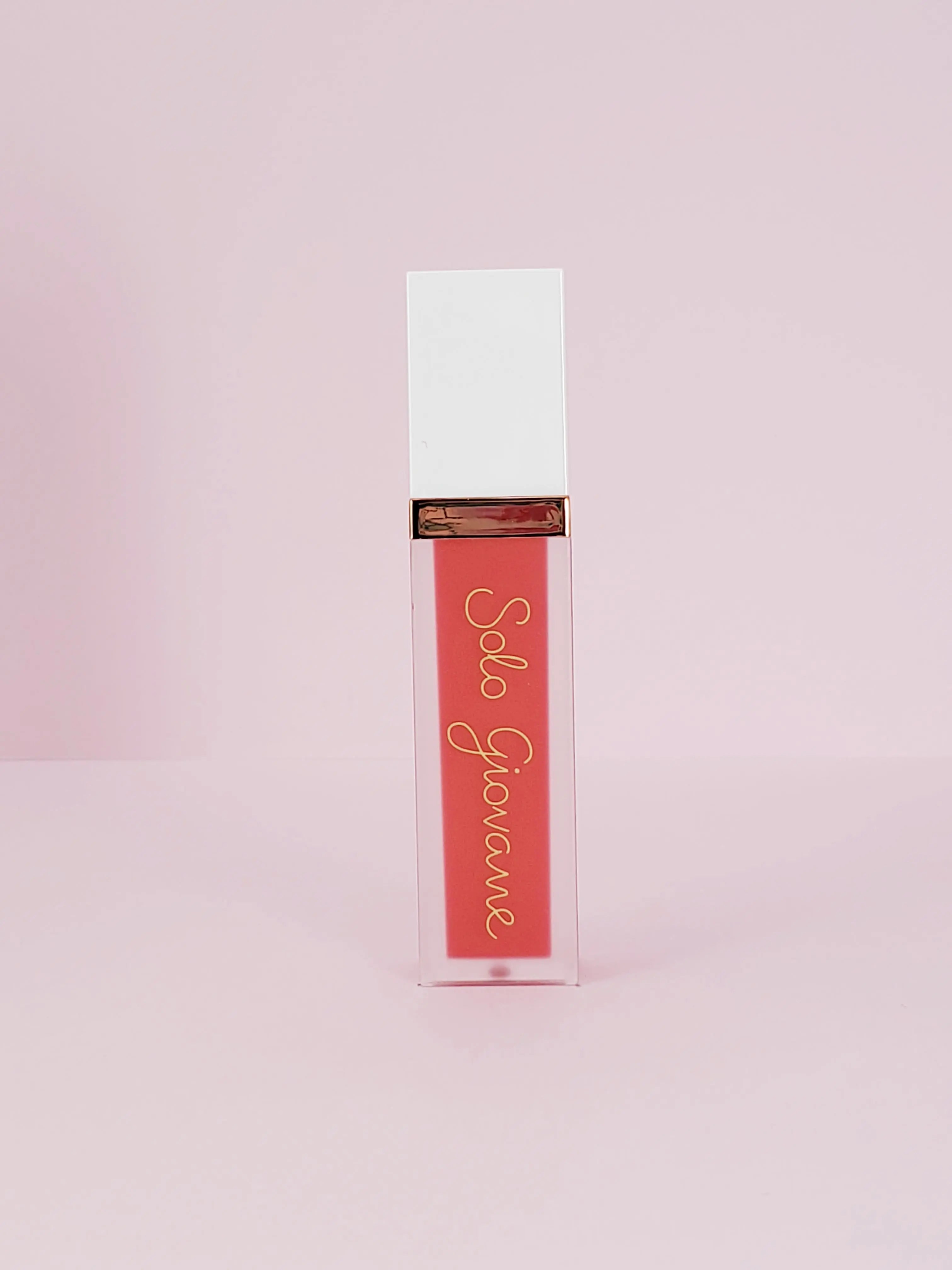 SG Matte Lipstick 32, orange-red matte lipstick in white tube and box