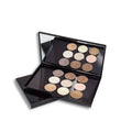 Magnetic Pallette Box open with multiple makeup pans in black case