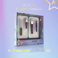 Almost Famous manicure kit in silver holographic travel case with nail tools inside