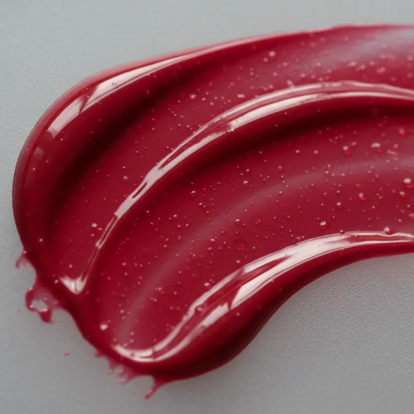 Lipgloss im Glas: tiefes Burgunderrot, Applikator