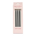 Black velvet-coated hairsticks set on retail card