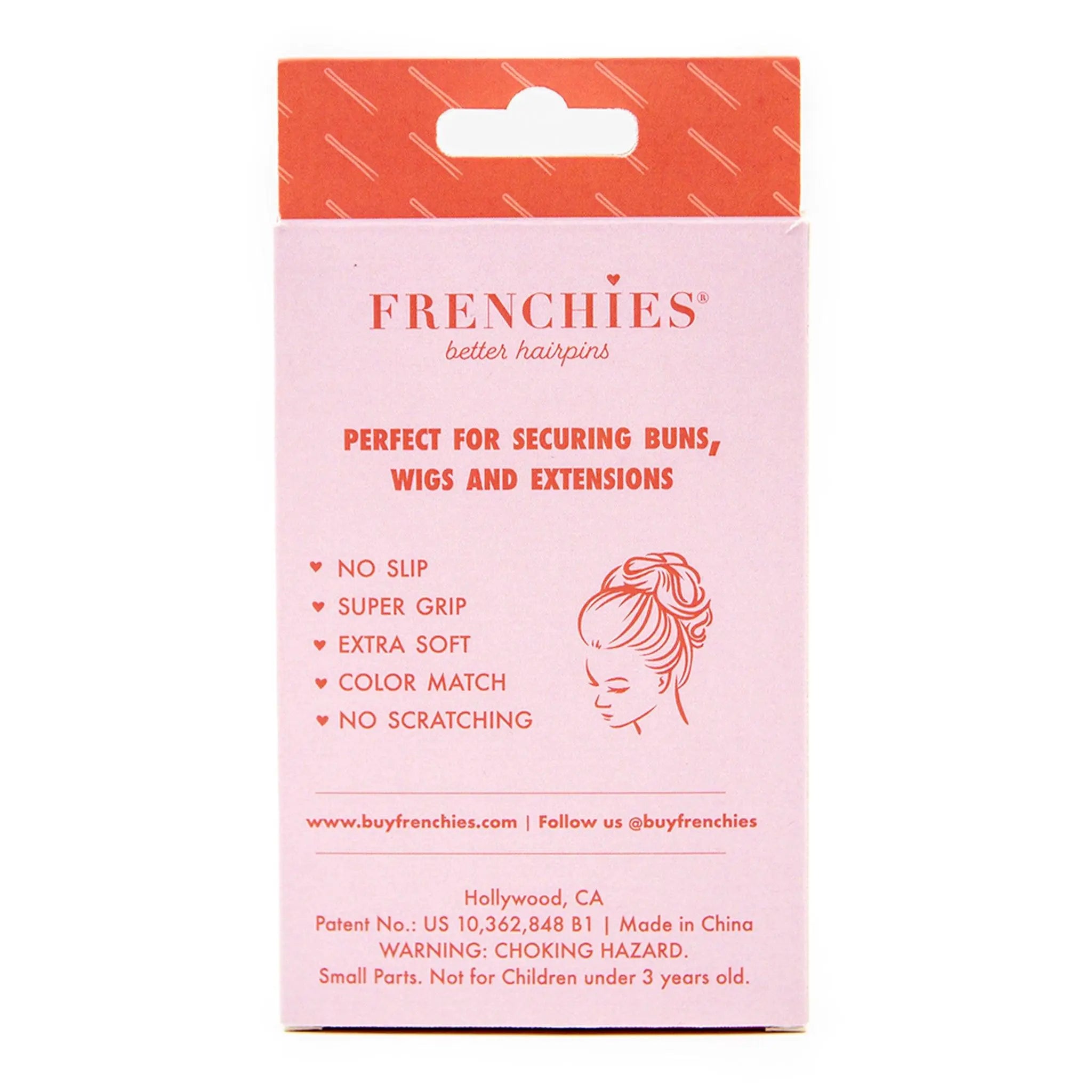 Frenchies Grey velvet hairpin box—no slip, extra soft, color match