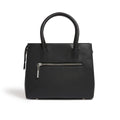 Vegane Tote Bag Andes, schwarze Tasche mit Reißverschluss und Doppelhenkeln